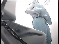 6 movies - Women filmed urinating in a discreet restroom, unaware of the camera Part 1