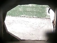 6 movies - Three women filmed relieving themselves in a restroom with a discreet camera Part 1