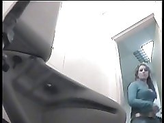6 movies - Clips from a discreet camera in a warehouse’s women’s restroom Part 1