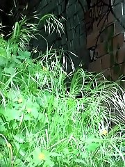 15 pictures - Beautiful dark haired teen pees on the soil