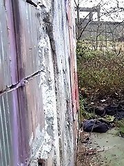 15 pictures - Brunette is filmed in a pee fail wetting her panties