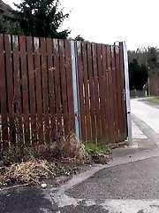 15 pictures - Blonde babe pisses onto concrete like a sprinkler