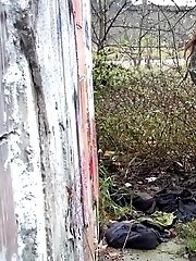 15 pictures - Brunette is filmed in a pee fail wetting her panties